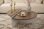 Nordure Mesa de Centro Orion Nogal y Blanco 90x30x60cm 85x35x30cm